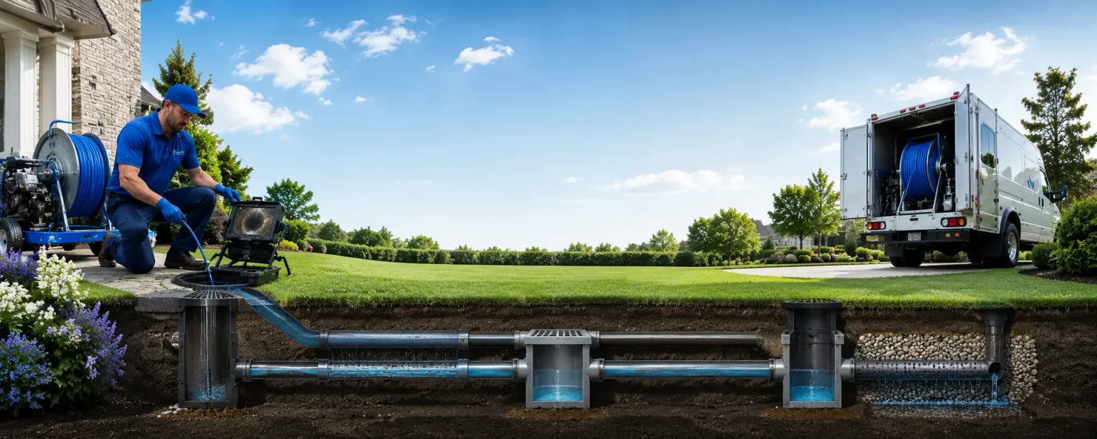 Outdoor drain cleaning information for New Boston, MO